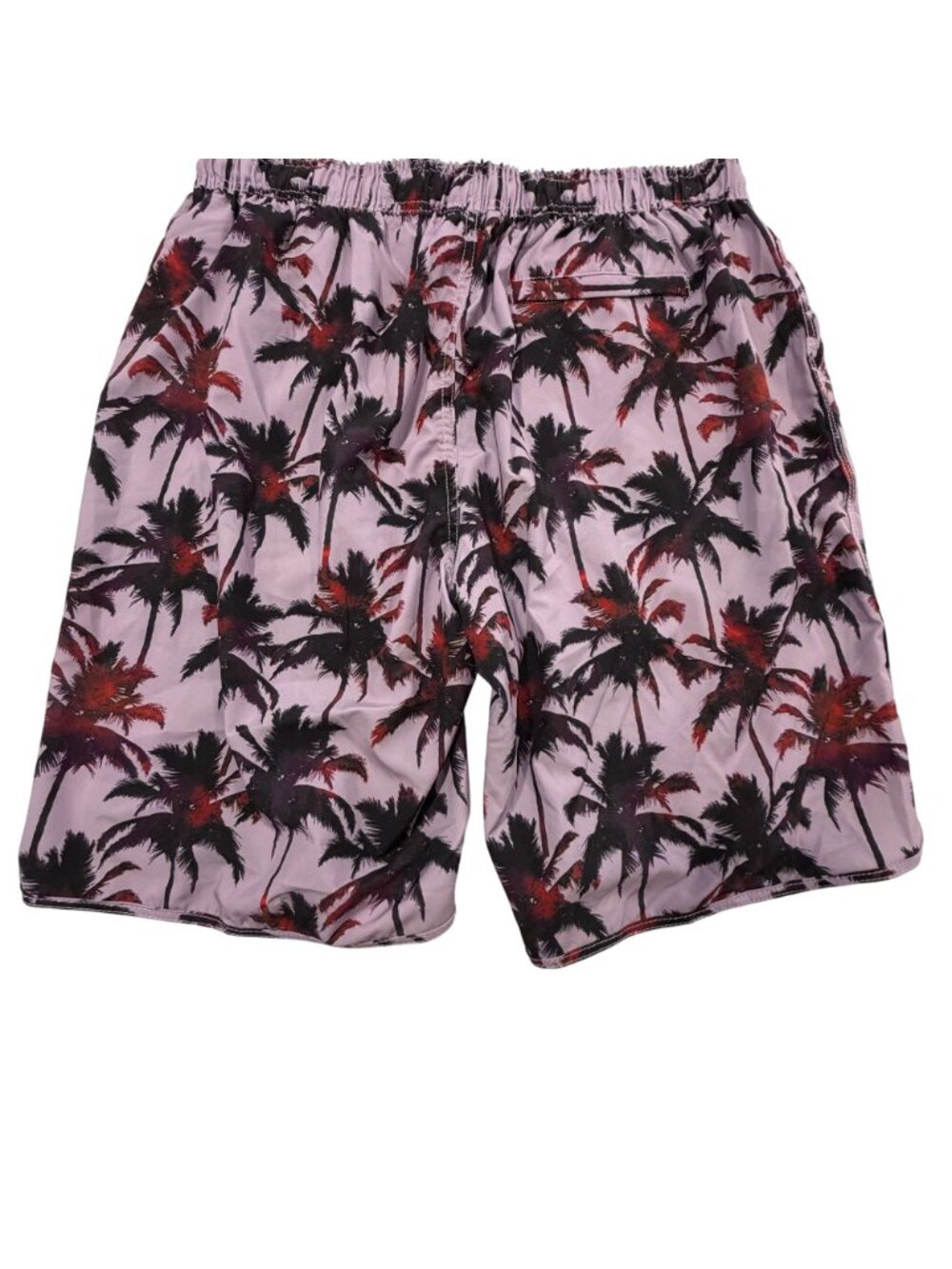 NWOT VTG 1946 Mens XL Purple Palm Tree Print Swim Shorts 92% Polyester 8% Spande - Picture 2 of 9